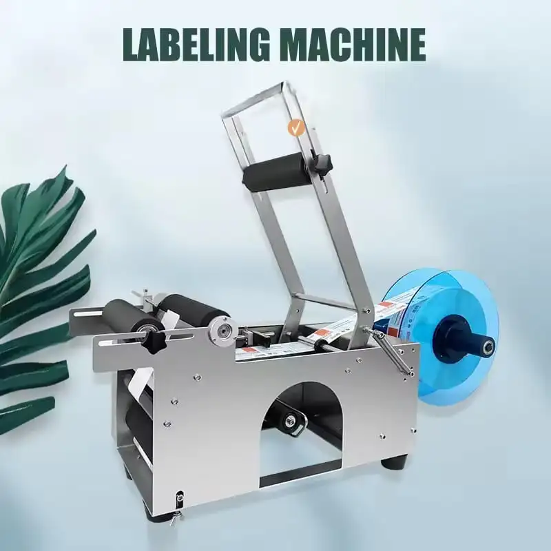 Bottle labeling machine specifications - side view
